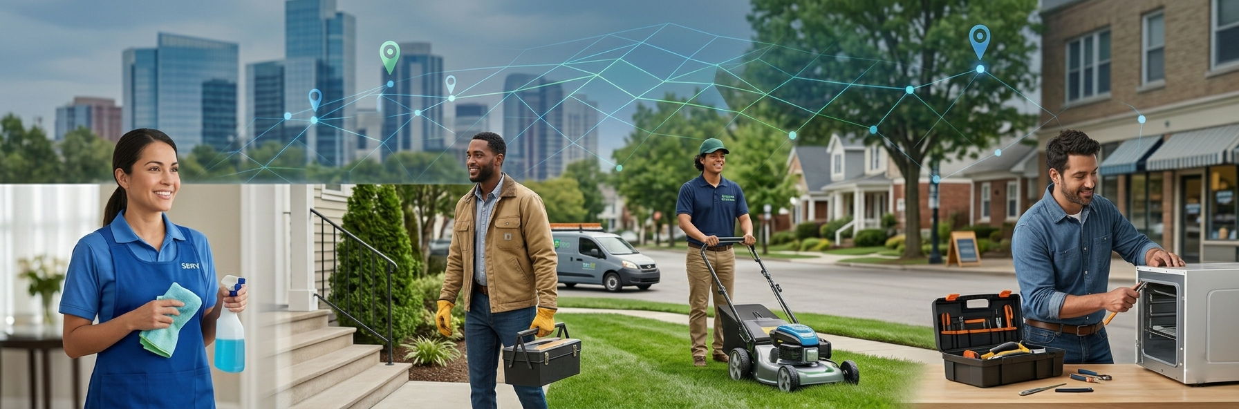 ServiSpot local service providers in Markham, Ontario - cleaning, moving, lawn care and handyman